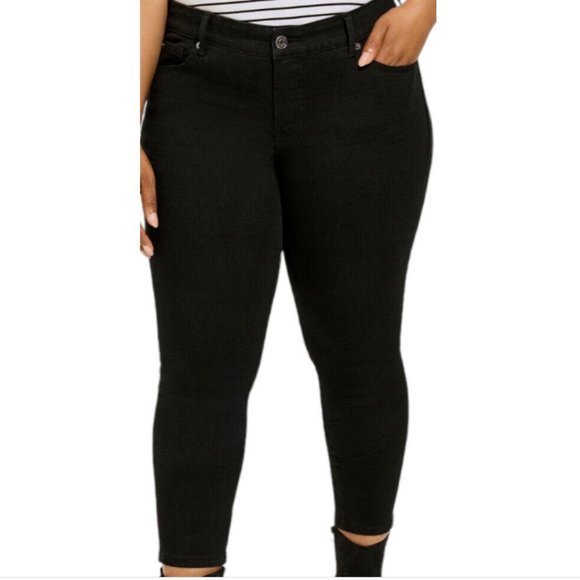 TORRID Denim - Torrid Perfect Skinny Ankle Vintage Stretch Mid-Rise Jean Black Plus 22 XTall